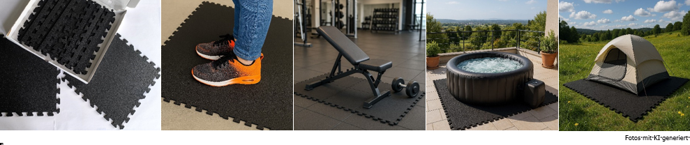 Gummimatten aus 100% Recyclingmaterial